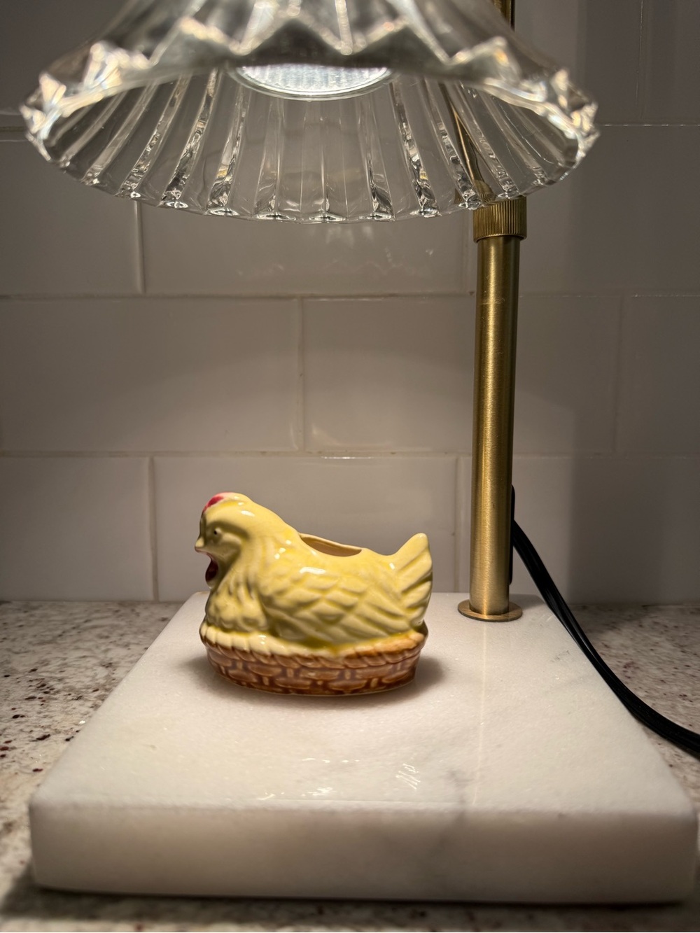 Vintage Japan Ceramic Hen Planter | Farmhouse Chicken Toothpick Holder